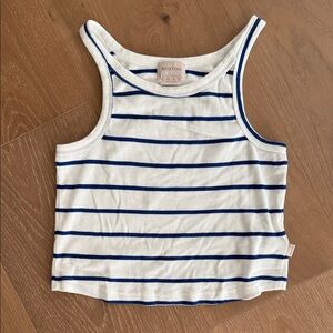 Brixton Navy and White Striped Sleeveless Top